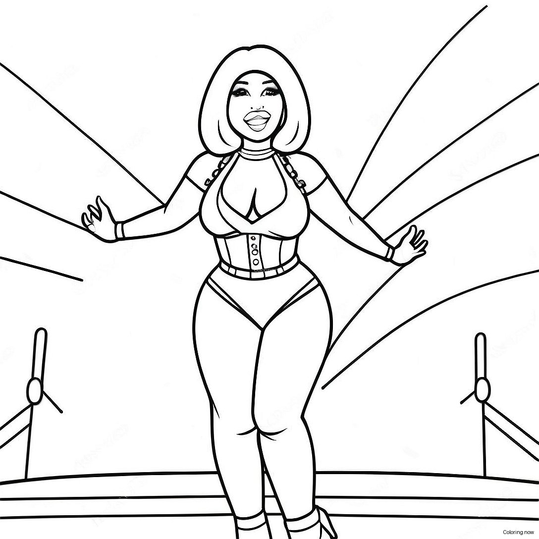 Nicki Minaj Performing On Stage Coloring Page 18160 14632