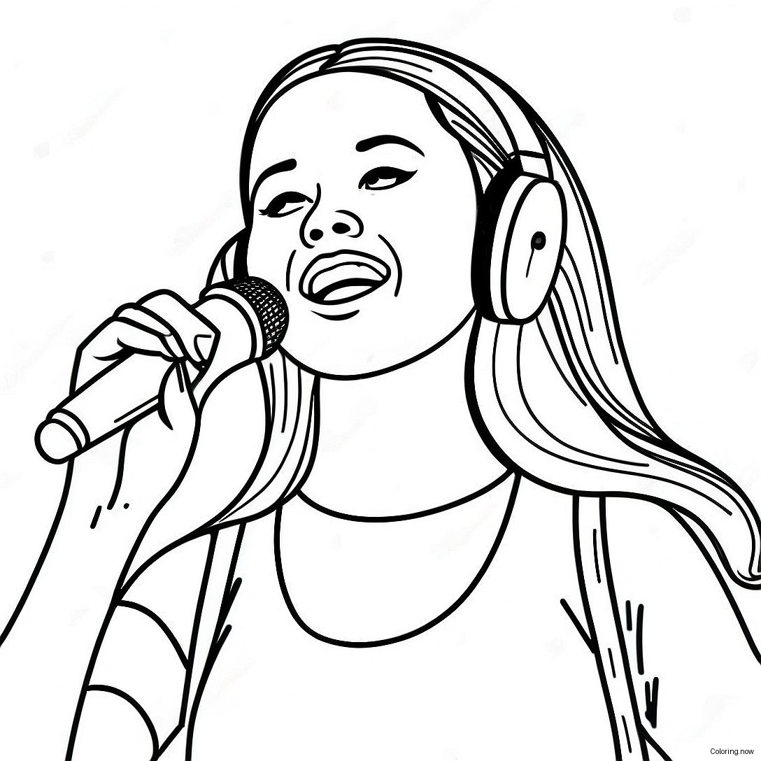 Olivia Rodrigo Singing On Stage Coloring Page 2382 1945