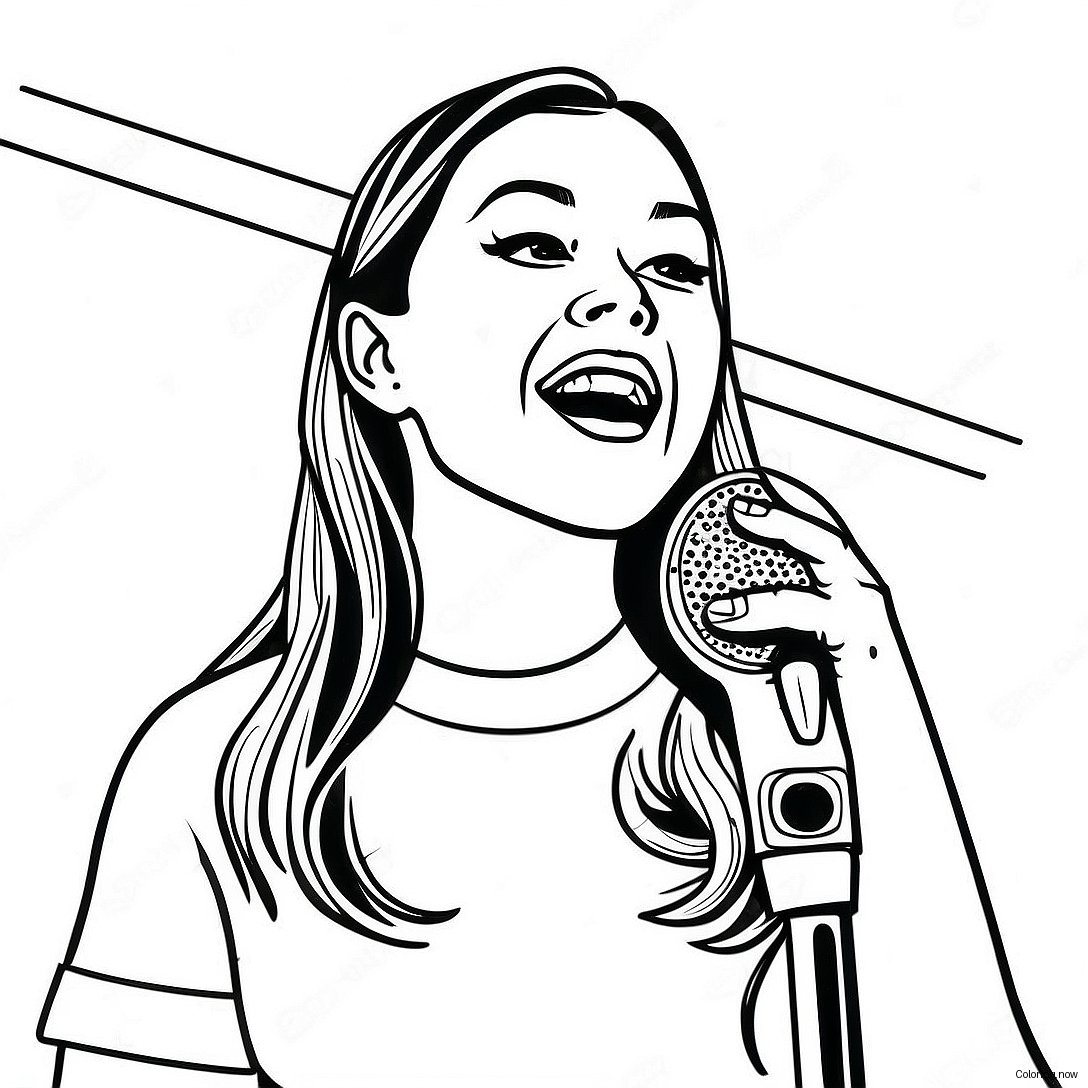 Olivia Rodrigo Singing On Stage Coloring Page 2382 1947