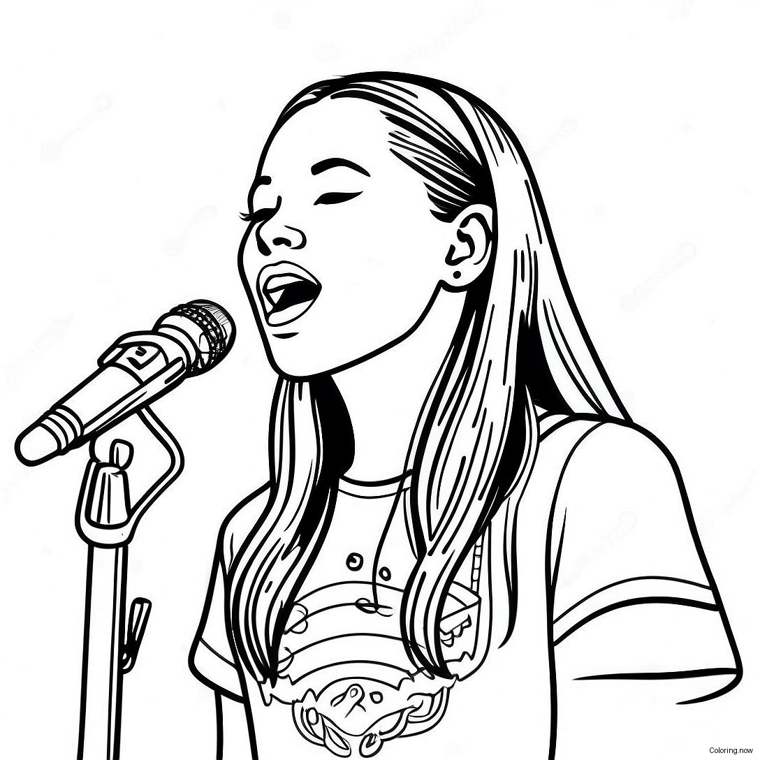 Olivia Rodrigo Singing On Stage Coloring Page 2382 1948