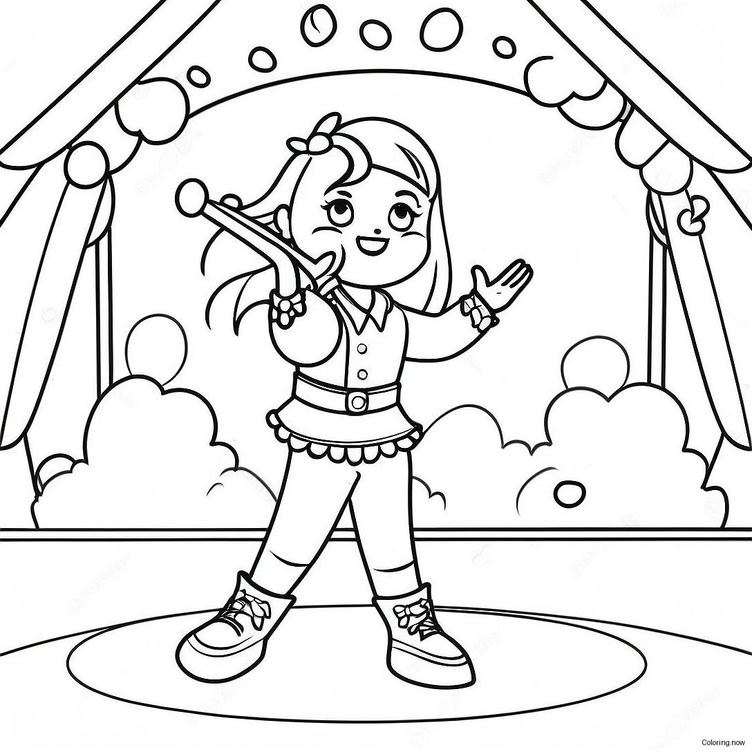 Piper Rockelle Performing On Stage Coloring Page 69164 55440