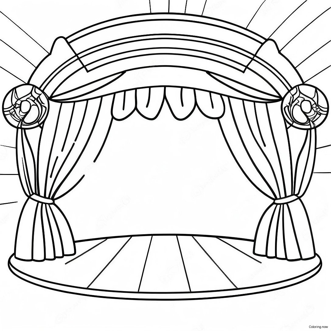 Talent Show Stage Coloring Page 46613 37214