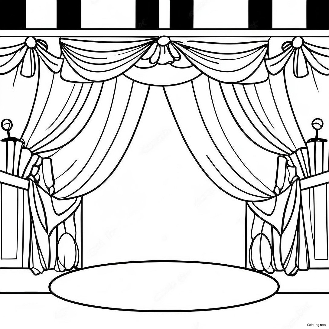 Talent Show Stage Coloring Page 46613 37216