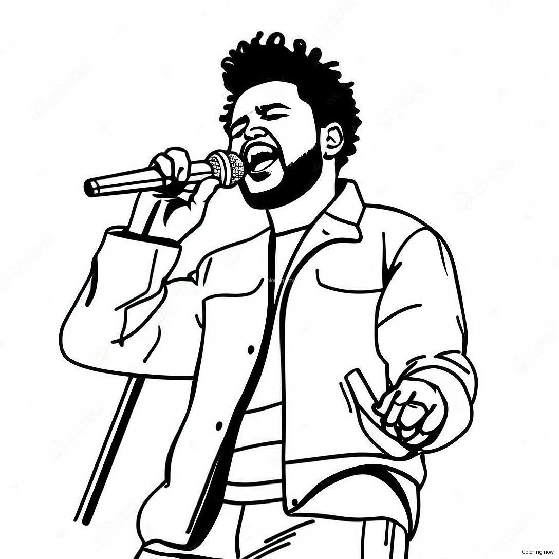 The Weeknd Performing On Stage Coloring Page 24662 19810