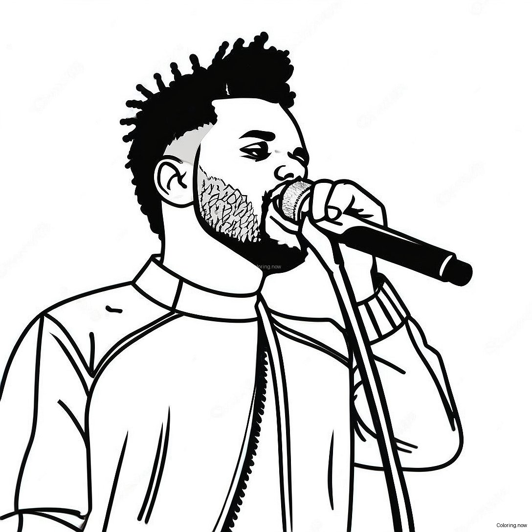 The Weeknd Performing On Stage Coloring Page 24662 19811
