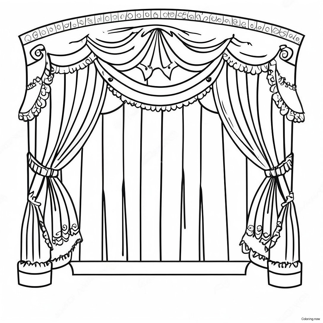 Theatre Stage Coloring Page 13886 11221