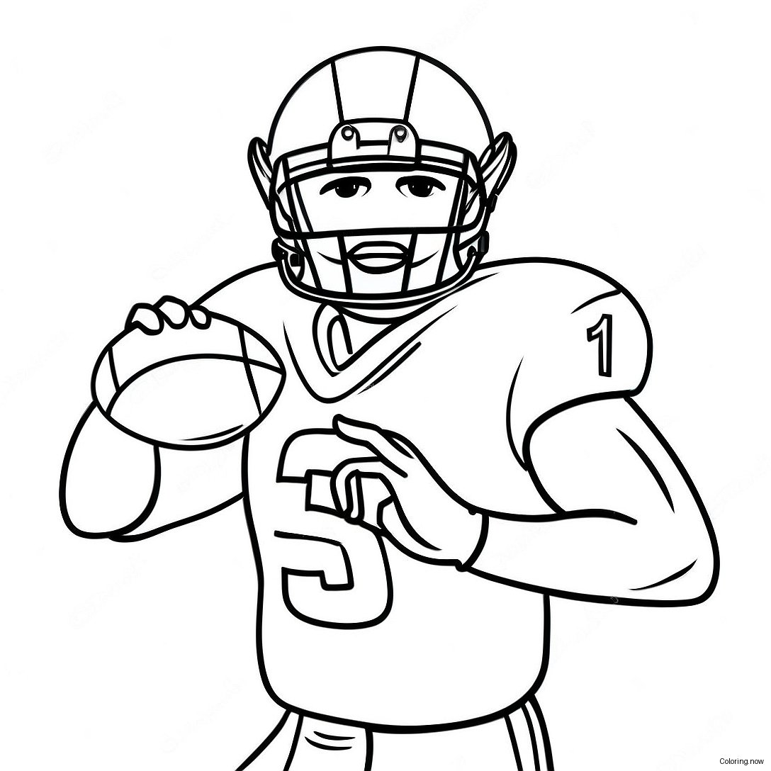 Tua Tagovailoa Throwing A Football Coloring Page 45304 36173