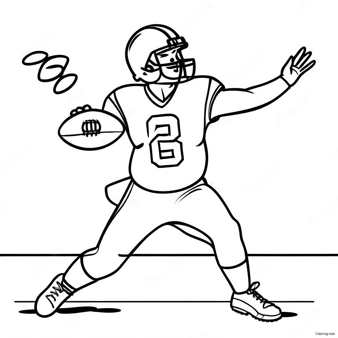 Tua Tagovailoa Throwing A Football Coloring Page 45304 36175