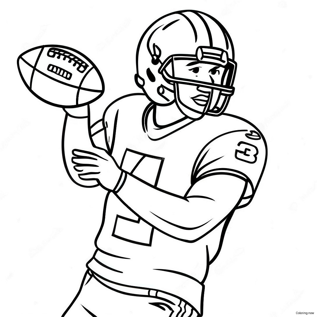 Tua Tagovailoa Throwing A Football Coloring Page 45304 36176