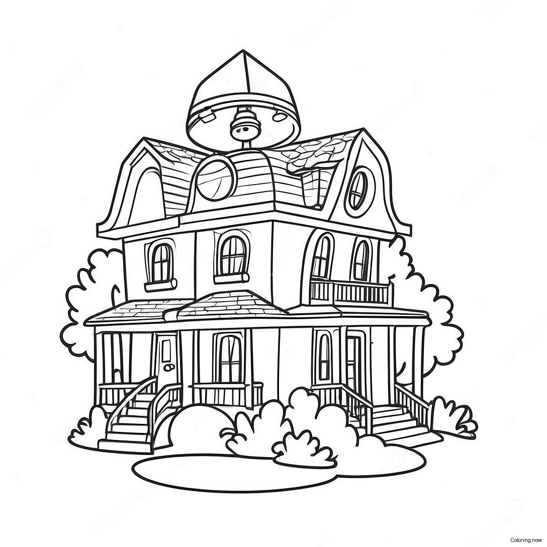 Vintage 90s Barbie Dream House Coloring Page 21042 16922
