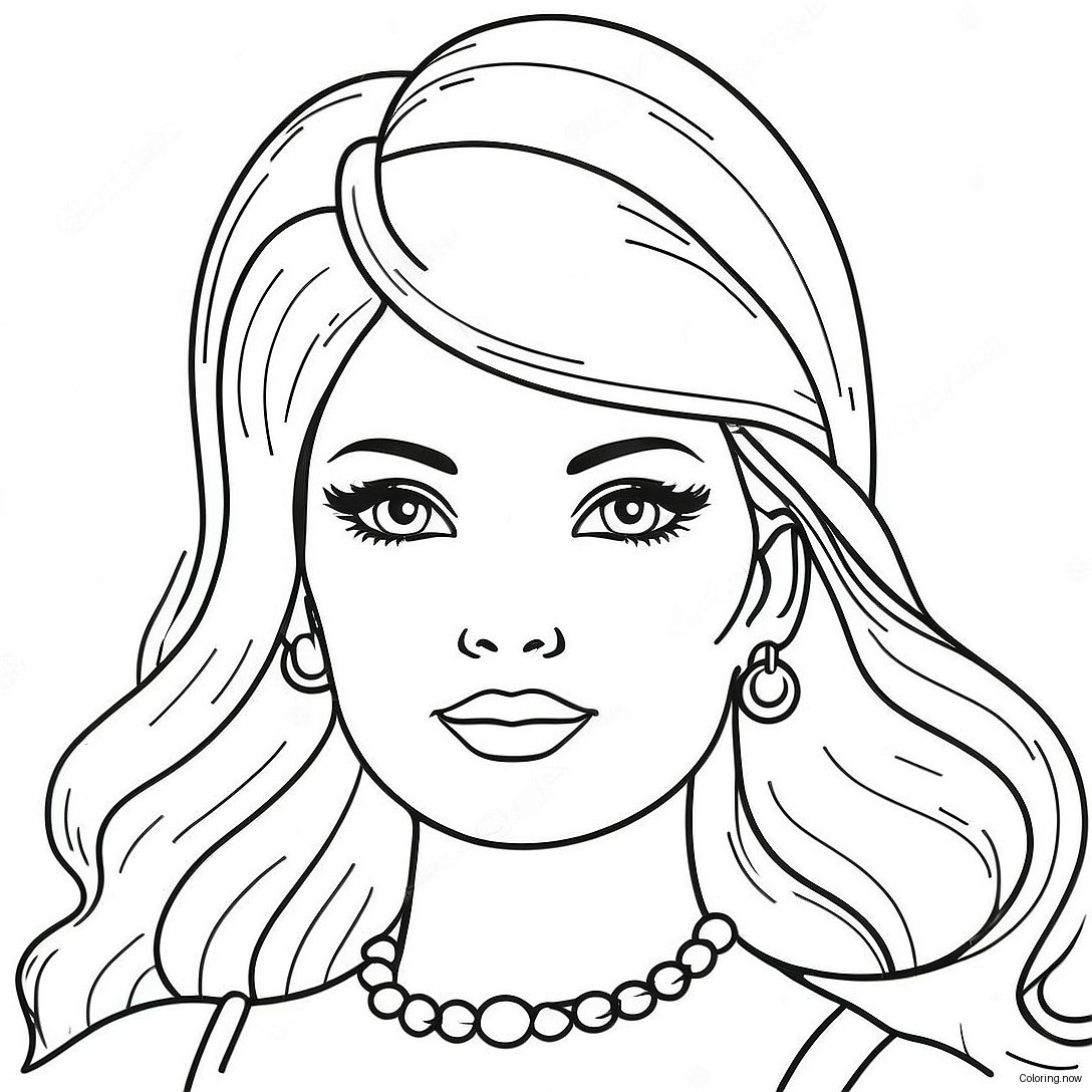 Vintage Barbie Coloring Page 8196 6733