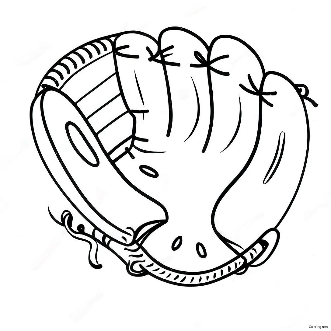 Vintage Baseball Glove Coloring Page 51844 41387