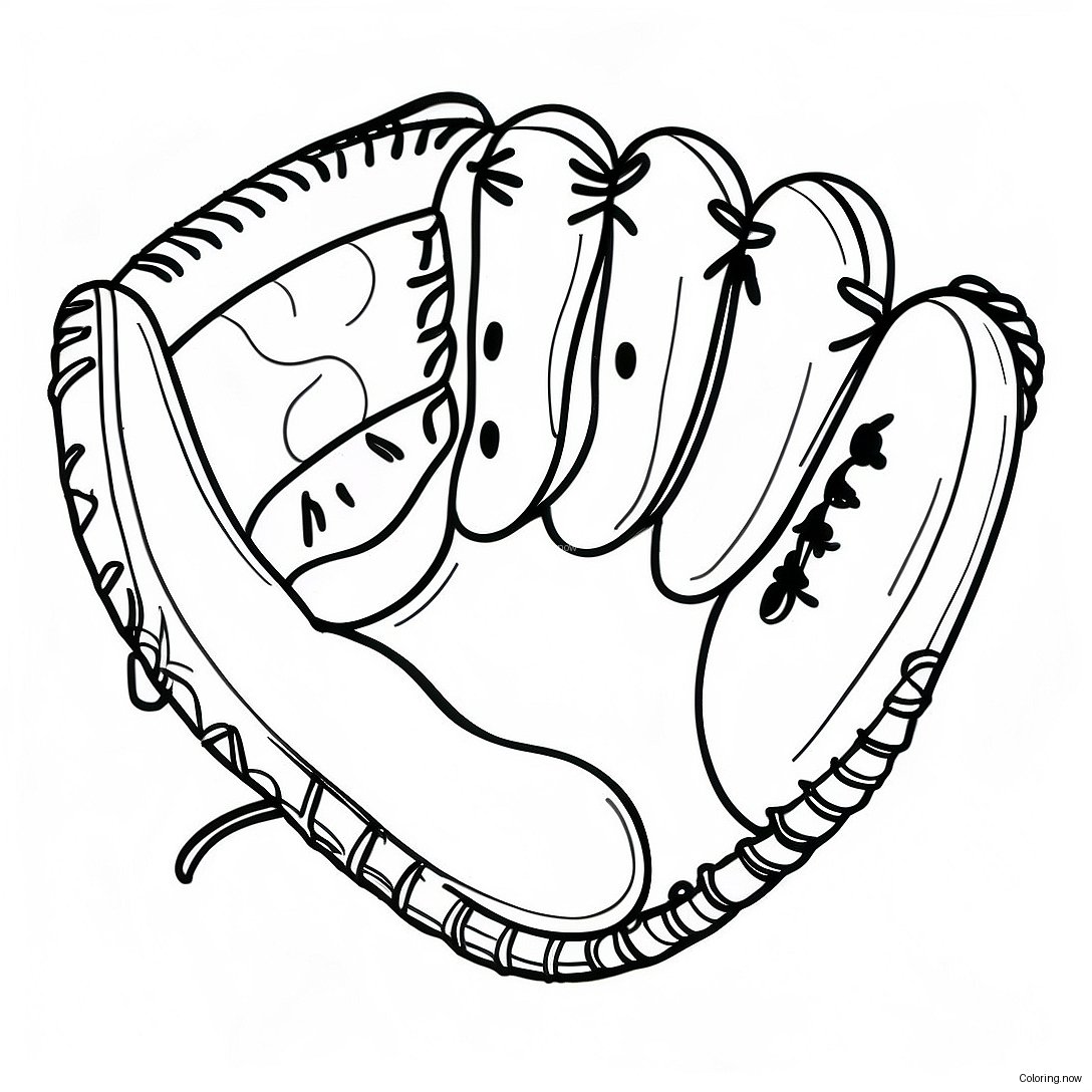 Vintage Baseball Glove Coloring Page 51844 41388