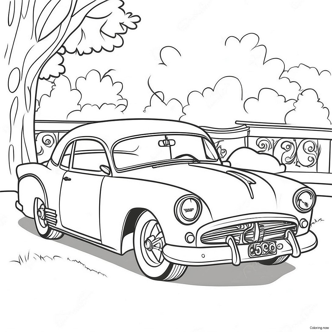 Vintage Cars Coloring Page 73743 59086