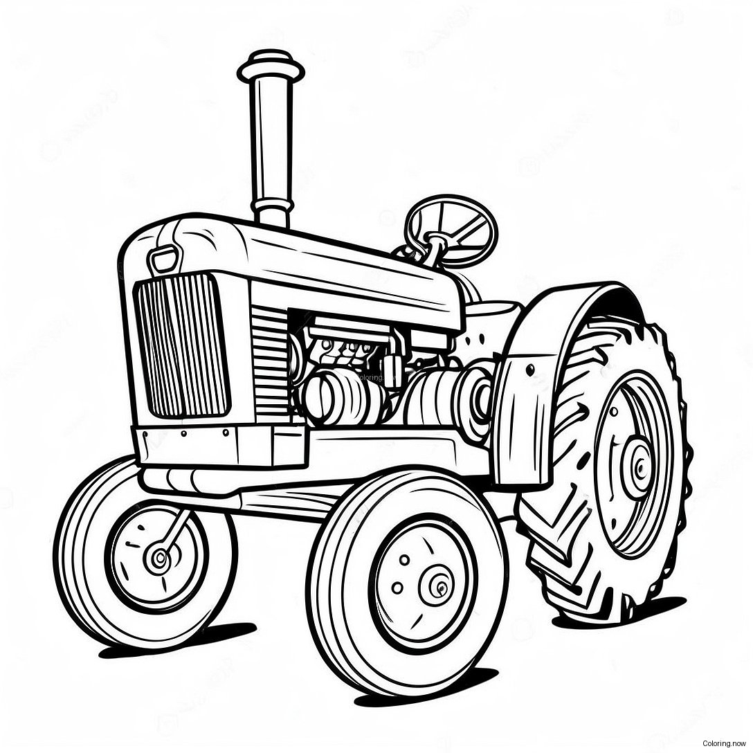 Vintage Case Tractor Coloring Page 16920 13638