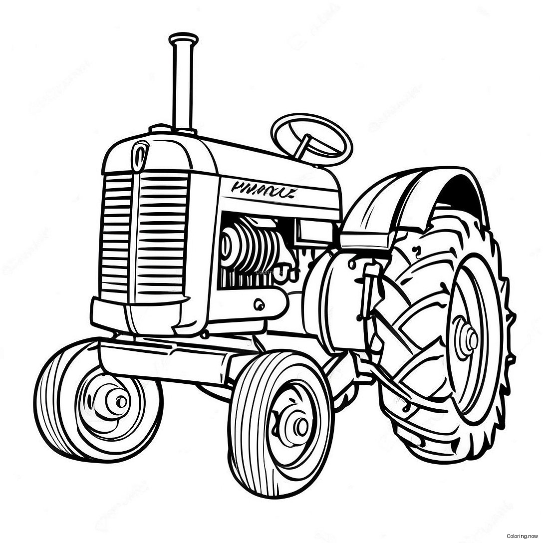 Vintage Case Tractor Coloring Page 16920 13639