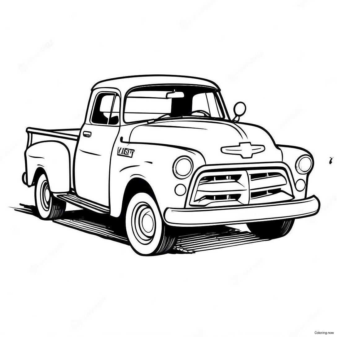 Vintage Chevy Truck Coloring Page 1752 1447