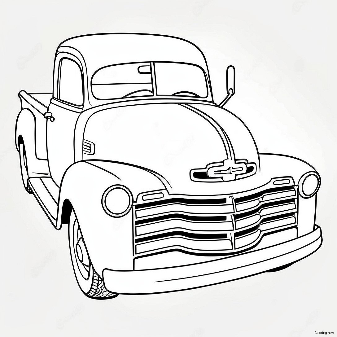 Vintage Chevy Truck Coloring Page 1752 1448