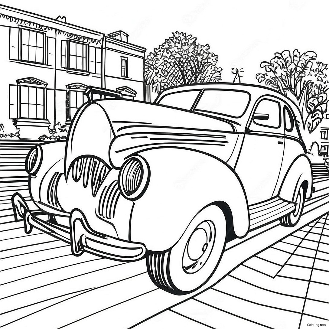 Vintage Classic Car Coloring Page 1362 1133
