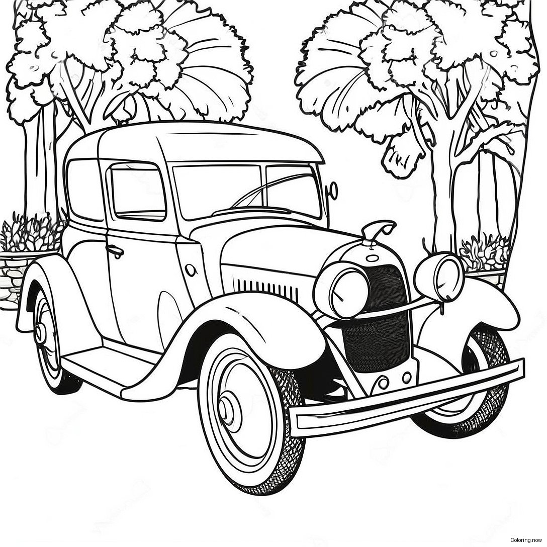 Vintage Classic Car Coloring Page 1362 1134