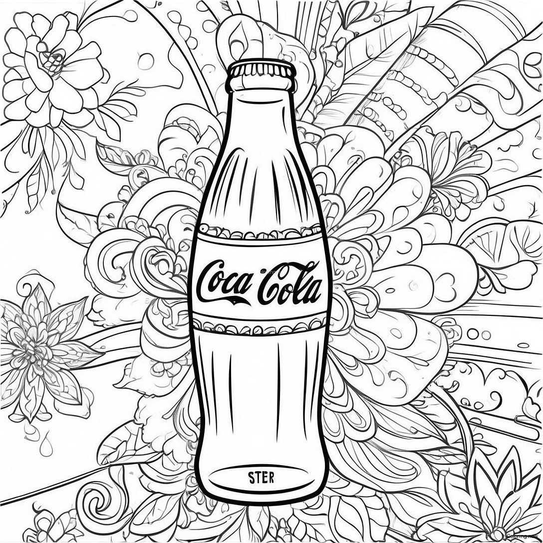 Vintage Coca Cola Bottle Coloring Page 19792 15933