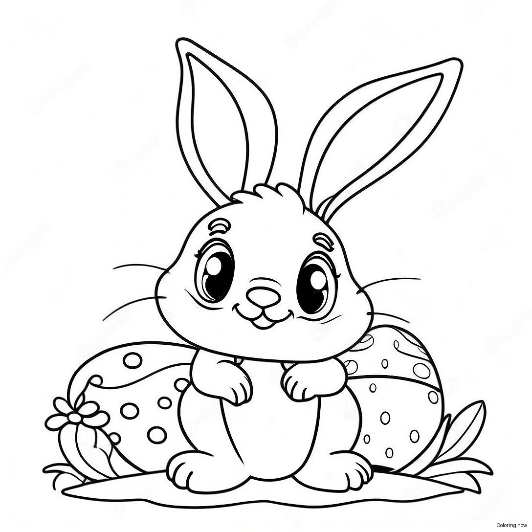 Vintage Easter Bunny Coloring Page 71403 57217