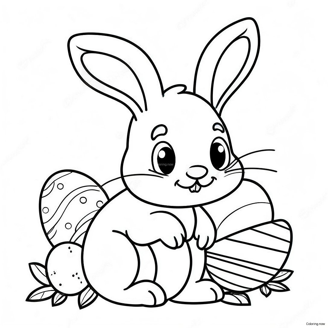 Vintage Easter Bunny Coloring Page 71403 57218
