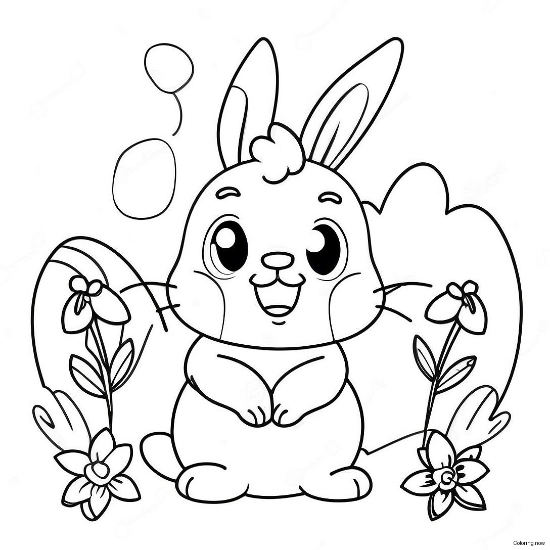 Vintage Easter Bunny Coloring Page 71403 57220