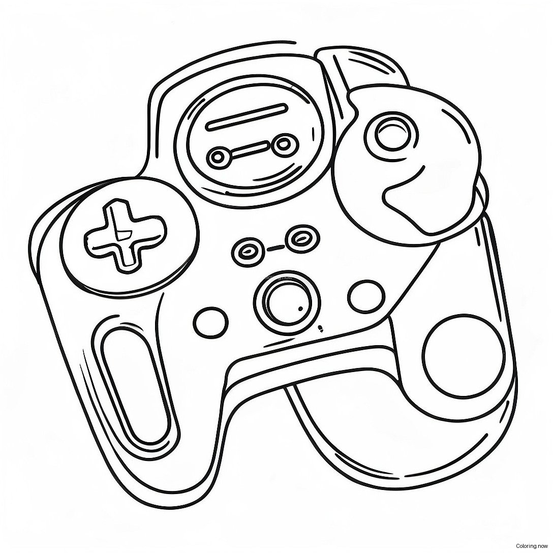 Vintage Game Controller Coloring Page 66944 53673