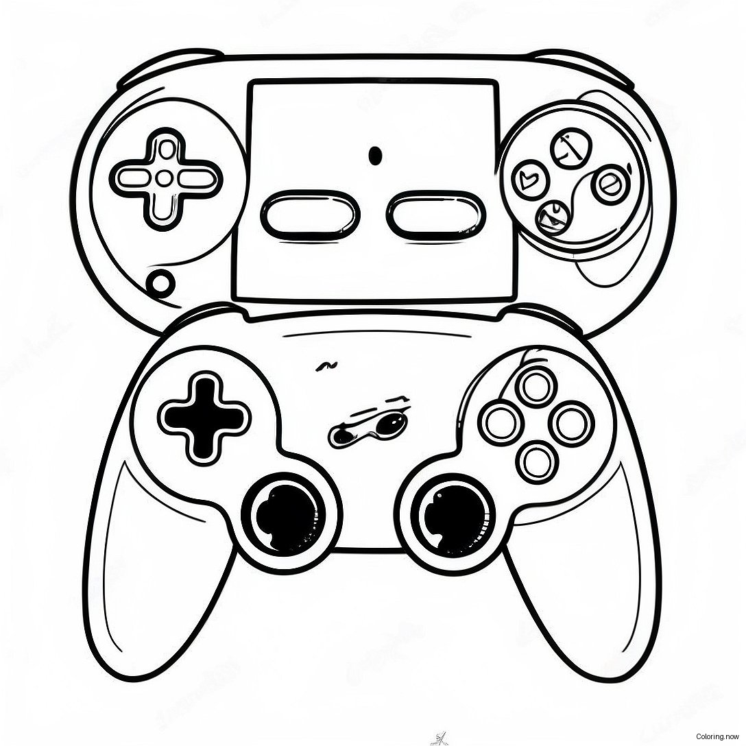 Vintage Game Controller Coloring Page 66944 53674