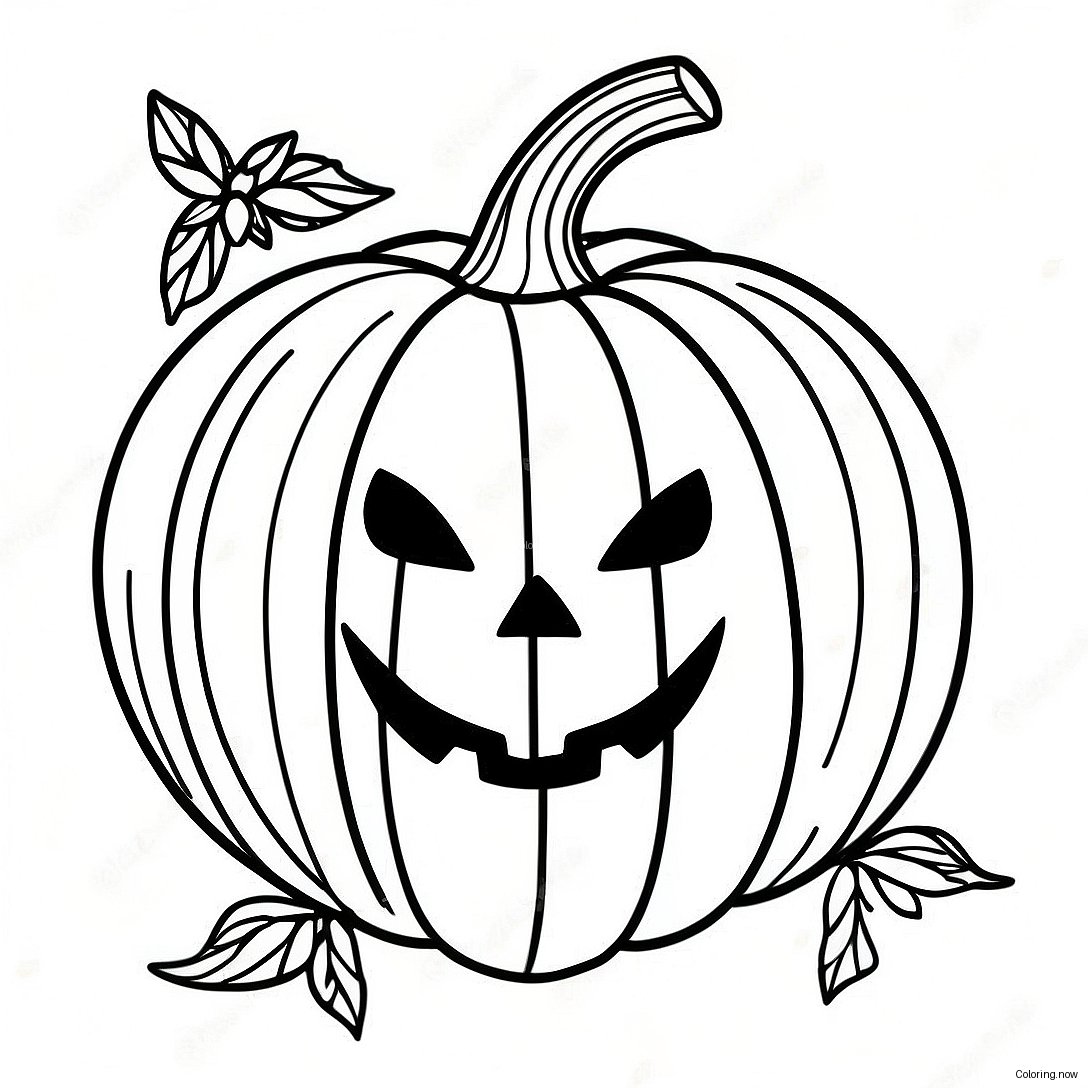 Vintage Halloween Pumpkin Coloring Page 15449 12471
