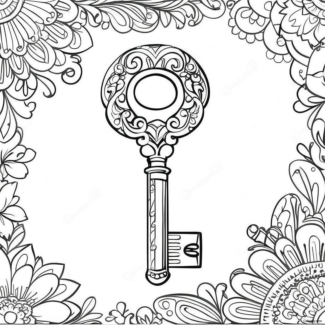 Vintage Key Coloring Page 59394 47659