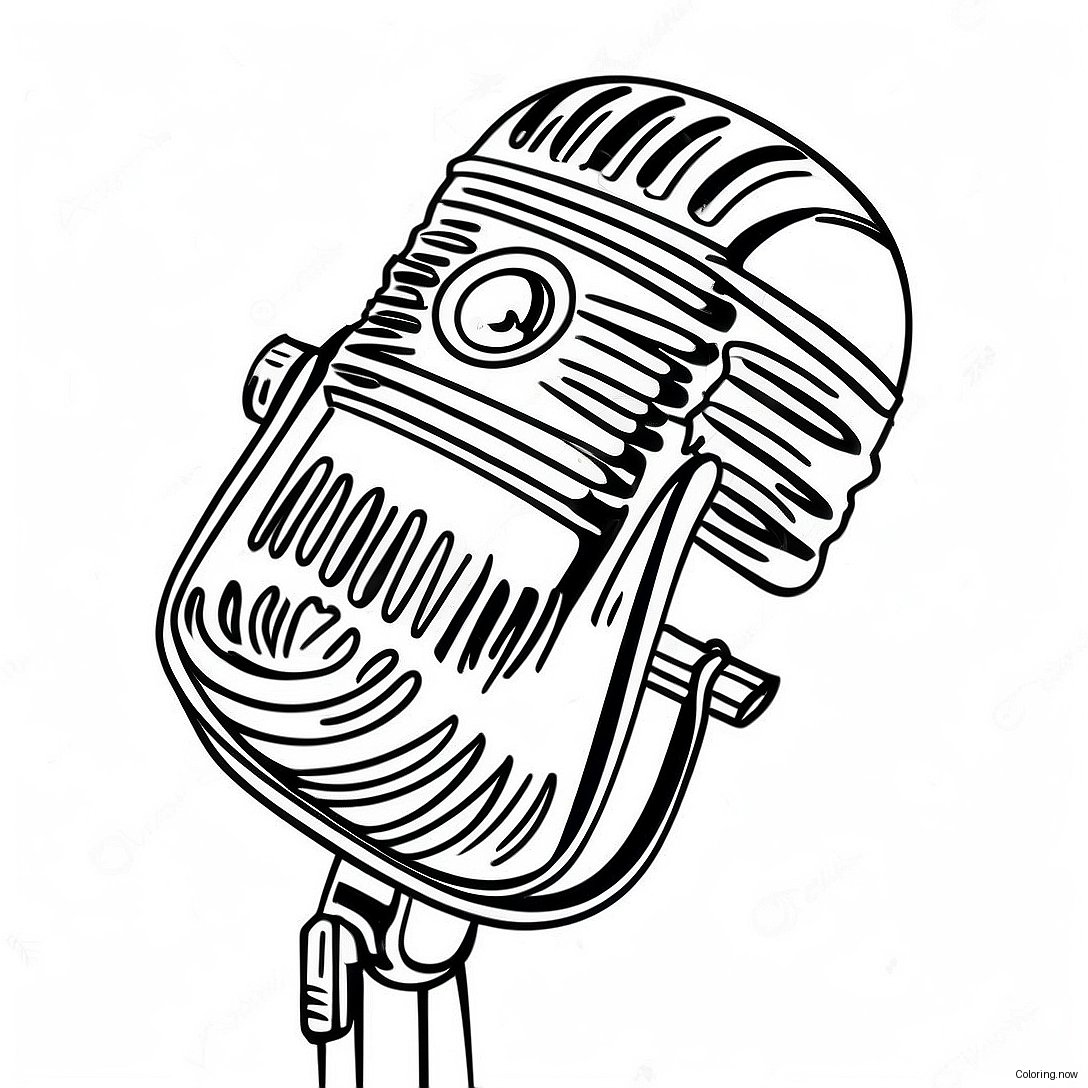 Vintage Microphone Coloring Page 51104 40789