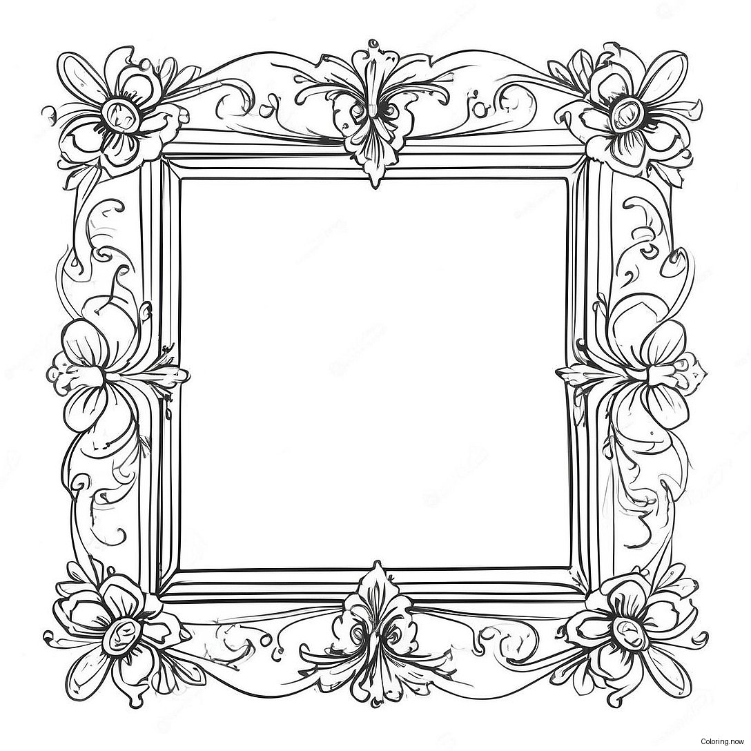 Vintage Picture Frame Coloring Page 47134 37629