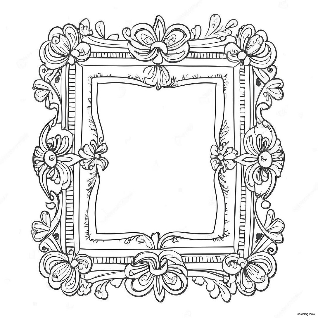 Vintage Picture Frame Coloring Page 47134 37630