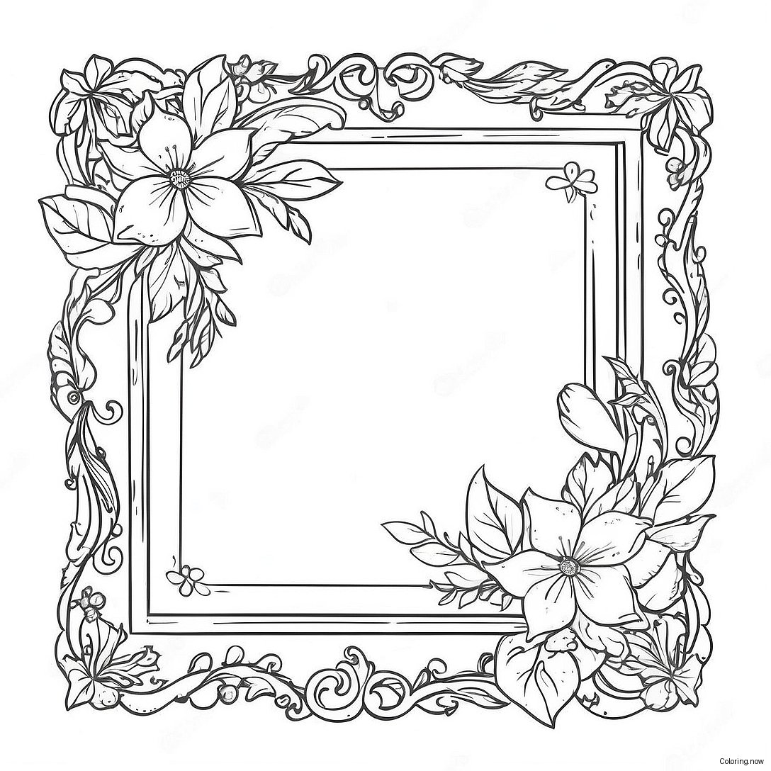 Vintage Picture Frame Coloring Page 47134 37631