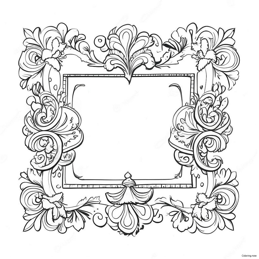 Vintage Picture Frame Coloring Page 47134 37632