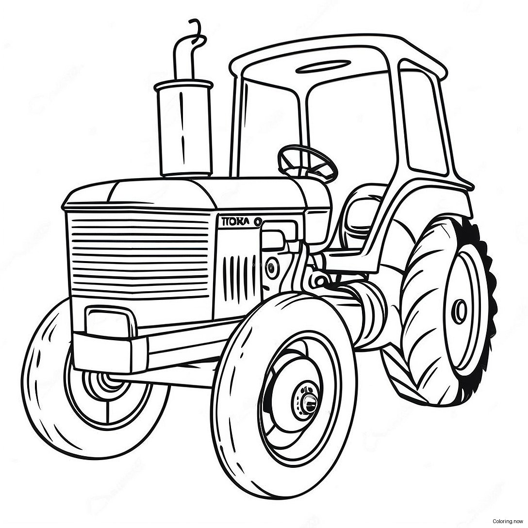 Vintage Pulling Tractor Coloring Page 39044 31221