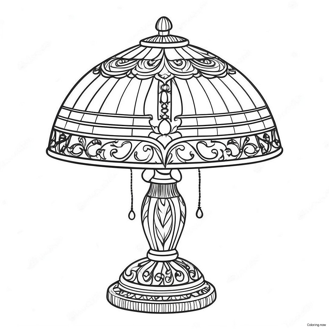 Vintage Table Lamp Coloring Page 46694 37279