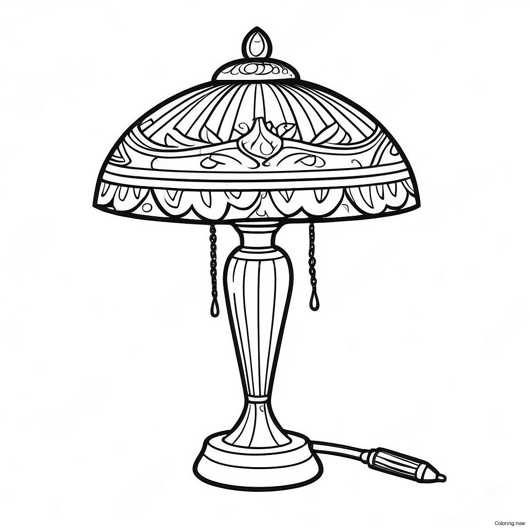 Vintage Table Lamp Coloring Page 46694 37280