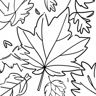 Fall Leaf Coloring Page 10006-8162