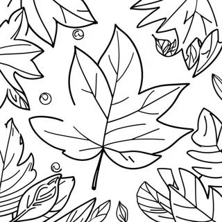 Fall Leaf Coloring Page 10006-8163