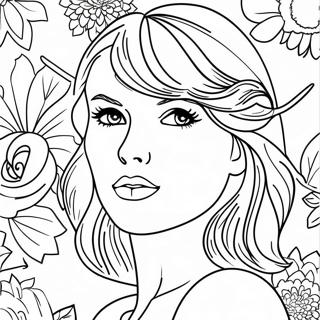 Taylor Swift 1989 Album Cover Coloring Page 1001-803