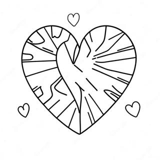 Broken Heart With Band Aid Coloring Page 10026-8177