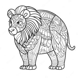 Thick Line Animal Coloring Page 10056-8195