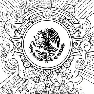 Mexican Flag Coloring Page 10066-8206