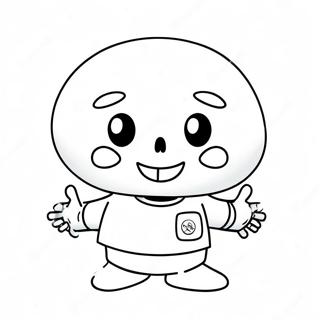 Funny Sans Character Coloring Page 10077-8217