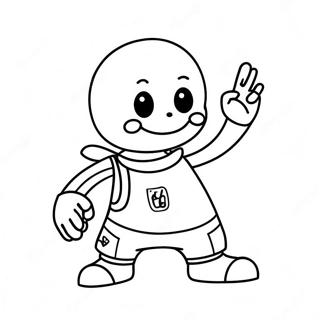 Funny Sans Character Coloring Page 10077-8218