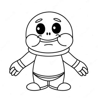 Funny Sans Character Coloring Page 10077-8219