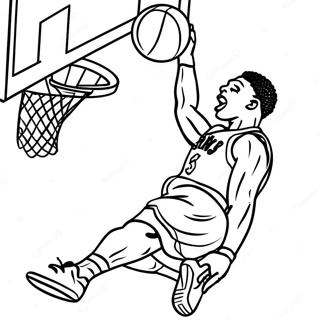 Giannis Dunking A Basketball Coloring Page 10087-8237